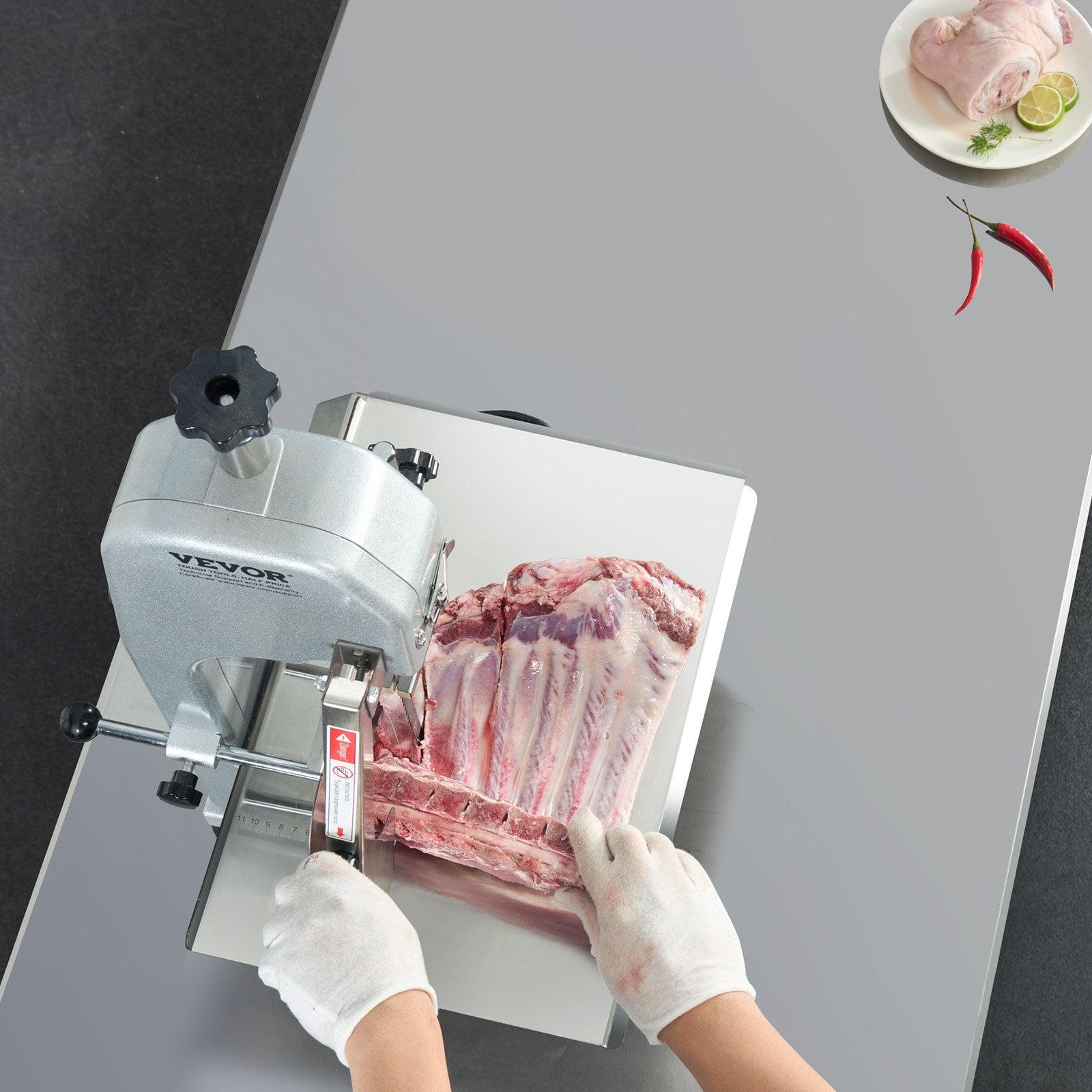 650W Commercial Electric Meat Bandsaw Stainless Steel Bone Sawing Machine