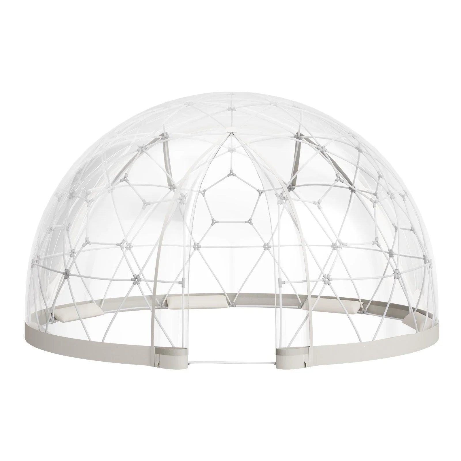 Garden Dome Tent, 3.6 x 2.2 m Outdoor Clear Bubble Tent for 4-7 Person, Weatherproof Geodesic Dome Greenhouse with Window, PVC Igloo Tents for Backyard Patios Camping Party Wedding