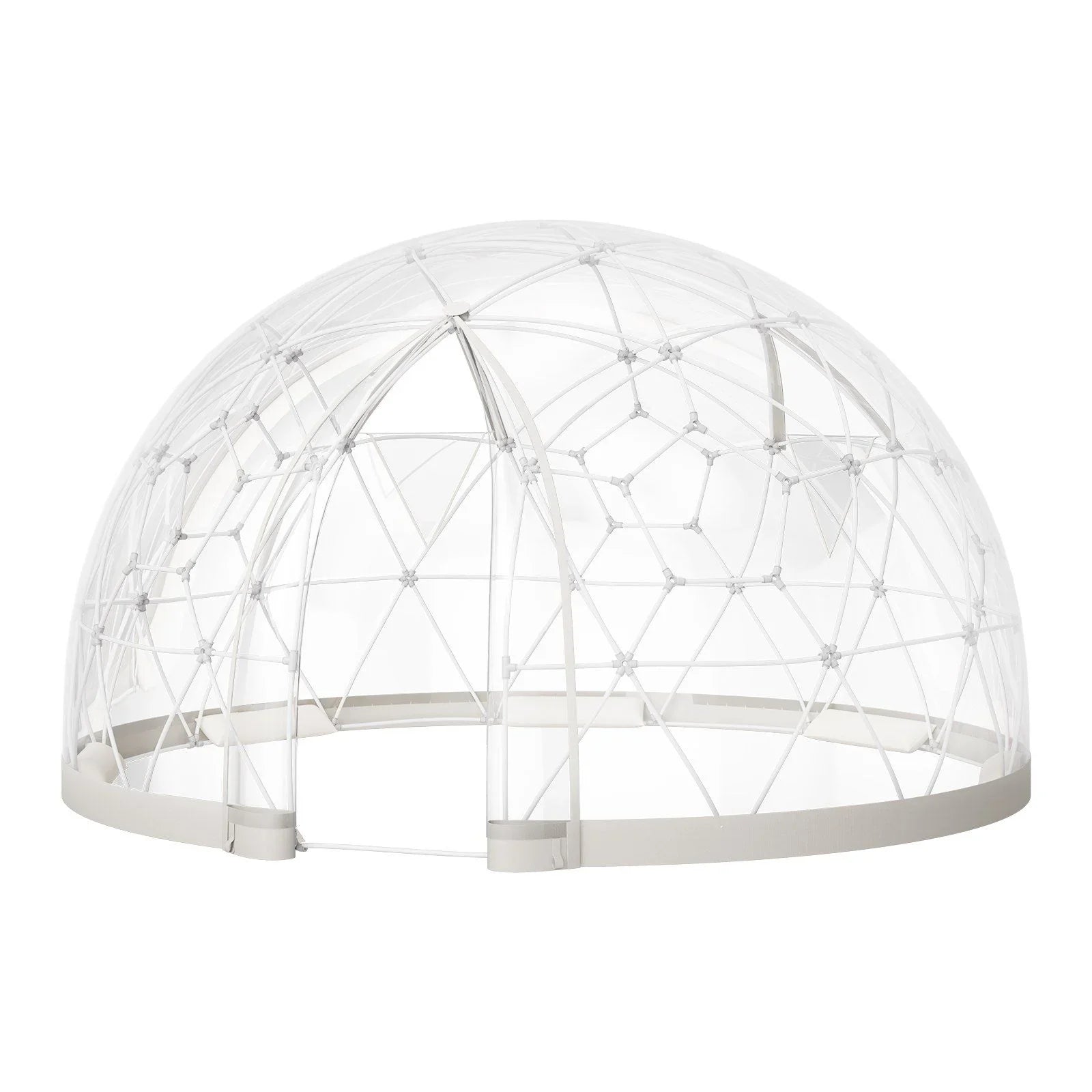 Garden Dome Tent, 3.6 x 2.2 m Outdoor Clear Bubble Tent for 4-7 Person, Weatherproof Geodesic Dome Greenhouse with Window, PVC Igloo Tents for Backyard Patios Camping Party Wedding
