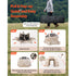 Pop up Gazebo Screen Tent, 3.6x3.6 m, 13-Sided Spherical Camping Canopy Tent with Removable Top & Carry Bag, Quick-Set & Bite-Proof, Screen House Sun Shelter for 8-10 Persons, Beige