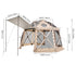 Pop up Gazebo Screen Tent, 3.6x3.6 m, 13-Sided Spherical Camping Canopy Tent with Removable Top & Carry Bag, Quick-Set & Bite-Proof, Screen House Sun Shelter for 8-10 Persons, Beige