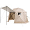 Pop up Gazebo Screen Tent, 3.6x3.6 m, 13-Sided Spherical Camping Canopy Tent with Removable Top & Carry Bag, Quick-Set & Bite-Proof, Screen House Sun Shelter for 8-10 Persons, Beige
