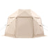 Pop up Gazebo Screen Tent, 3.6x3.6 m, 13-Sided Spherical Camping Canopy Tent with Removable Top & Carry Bag, Quick-Set & Bite-Proof, Screen House Sun Shelter for 8-10 Persons, Beige