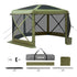 Pop up Gazebo Screen Tent, 3x3 m Large 6-Sided Camping Canopy Tent with Removable Top & Carry Bag, Quick-Set & Bite-Proof, Screen House Sun Shelter for 6-8 Persons Backyard Patio, Green