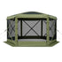 Pop up Gazebo Screen Tent, 3x3 m Large 6-Sided Camping Canopy Tent with Removable Top & Carry Bag, Quick-Set & Bite-Proof, Screen House Sun Shelter for 6-8 Persons Backyard Patio, Green