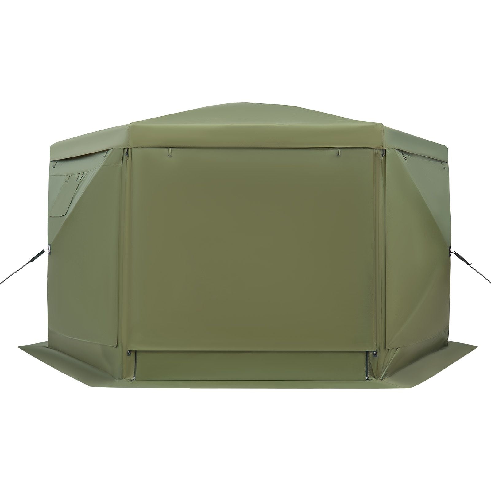 3x3m Pop Up Gazebo Screen Tent 6-Sided Canopy UV50+ 6-8 Person Green