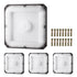 4 Pack LED Canopy Lights 80W 8800LM 5000K Daylight Outdoor Canopy Lighting