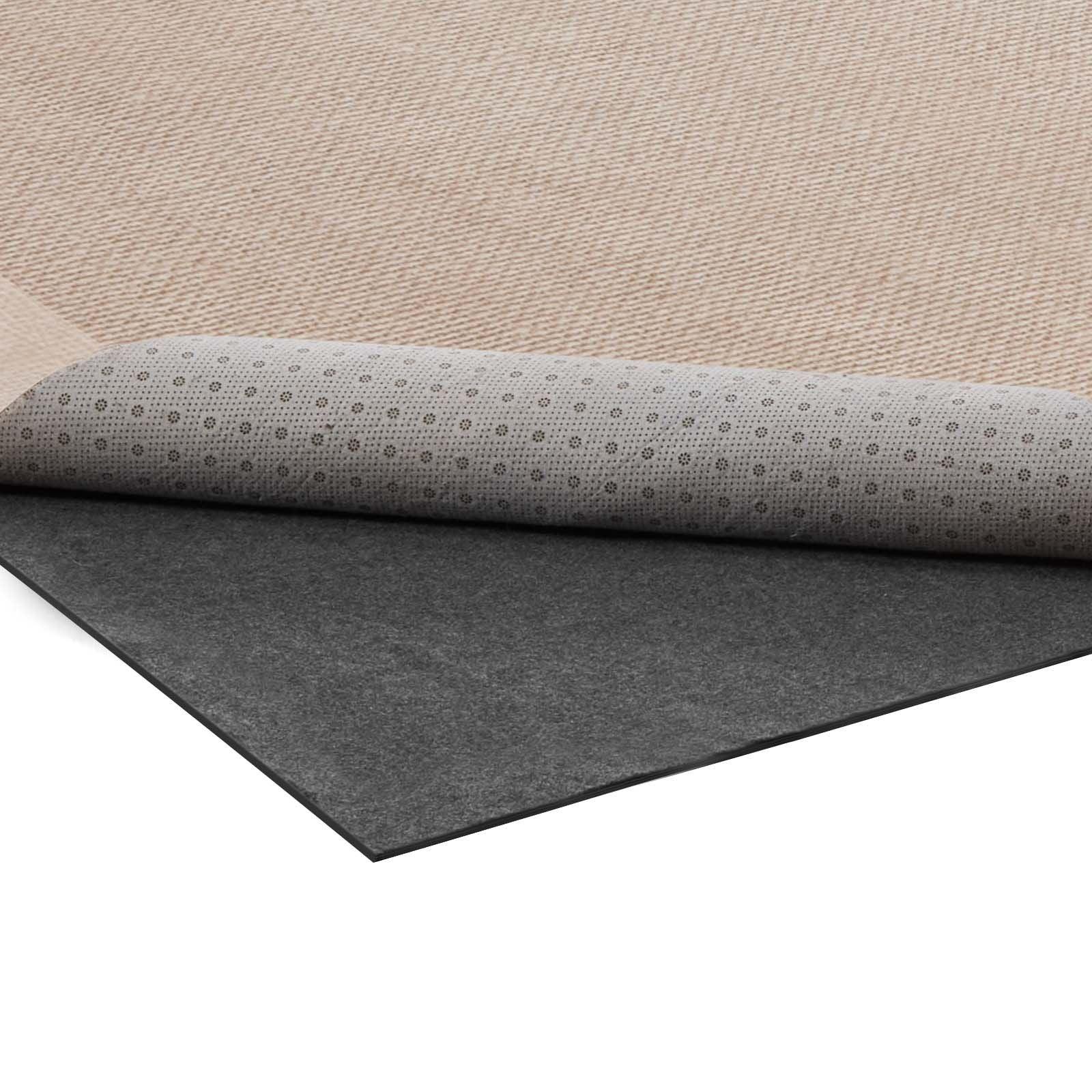 Rug Pad 0.91 x 1.52 m, Non-slip Carpet Area Pad, Rug Mat Padding with Dual Surface Felt Cushion & Rubber Gripper, Hardwood Floor Protection for All Floors, Finishes, Keeps Carpets in Place