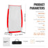 I Screen Baseball for Batting Cage, 7x4 ft Baseball & Softball Safety Screen, Body Protector Portable Batting Screen with Carry Bag & Ground Stakes, Baseball Pitching Net for Pitchers Protection