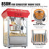 850W Countertop Popcorn Machine, 8oz Kettle 48 Cup Commercial Popcorn Maker, Red