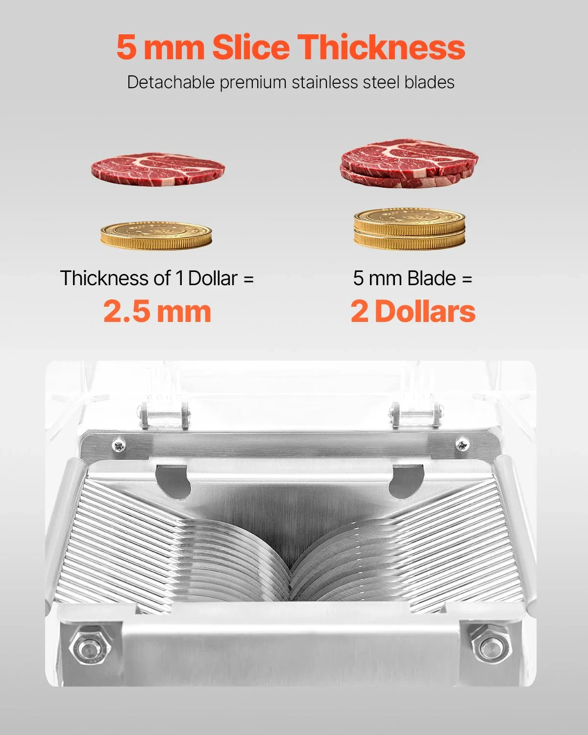 Electric Meat Cutter Machine 850W Commercial Meat Slicer Cutting Machine