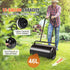 Lawn Roller, 13 Gallon 24Inch Sand/Water Filled Yard Roller, Steel Sod Roller with Easy-turn Plug and U-Shaped Ergonomic Handle for Convenient Push and Pull, for Lawn, Garden, Farm, Park, Black