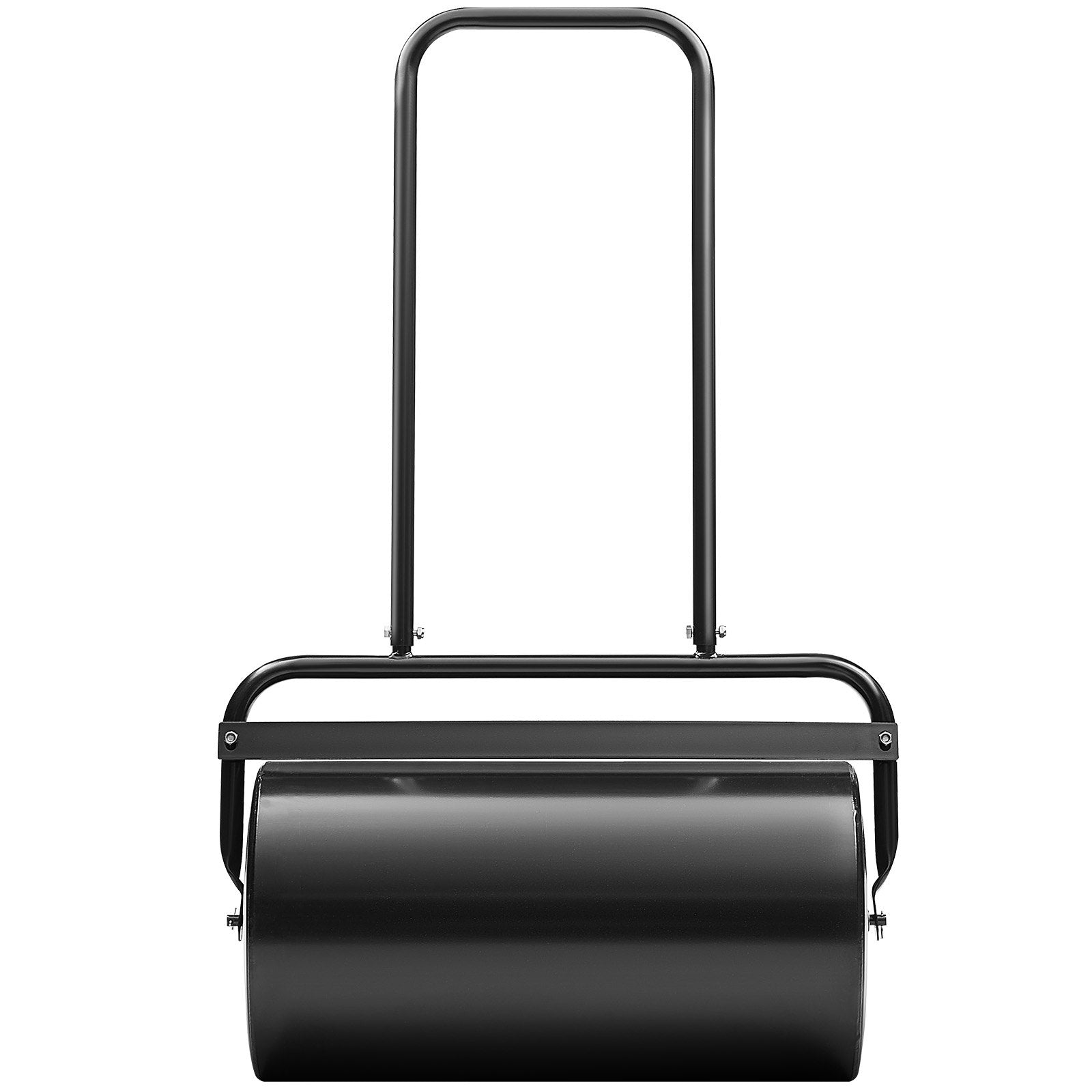 Lawn Roller, 13 Gallon 24Inch Sand/Water Filled Yard Roller, Steel Sod Roller with Easy-turn Plug and U-Shaped Ergonomic Handle for Convenient Push and Pull, for Lawn, Garden, Farm, Park, Black