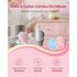 Electric Cotton Candy Machine, 1000W Commercial Candy Floss Maker with 52cm Stainless Steel Bowl, Sugar Scoop, and Drawer, Easy Home Use, Perfect for Kids Birthday, Family Party, Pink