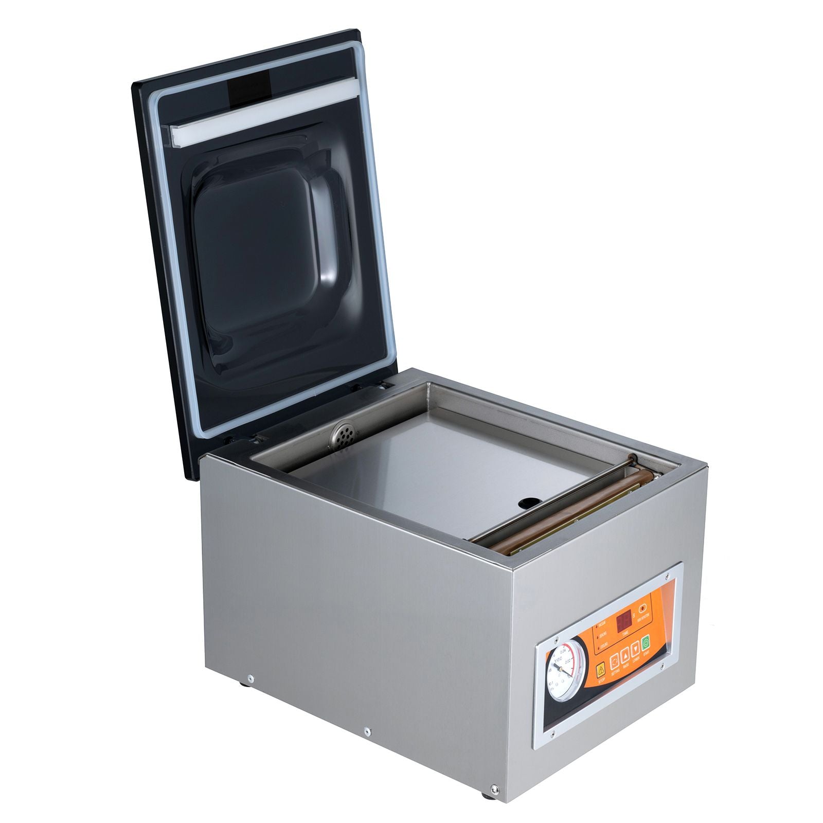 Chamber Vacuum Sealer, 260W Sealing Power, Vacuum Packing Machine for Wet Foods, Meats, Marinades and More, Compact Size with 260 mm Sealing Length, Applied in Home Kitchen and Commercial Use