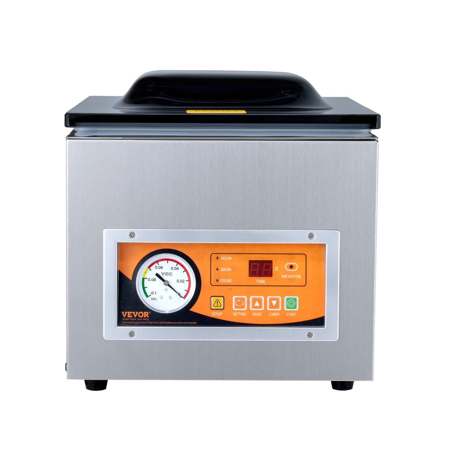 Chamber Vacuum Sealer, 260W Sealing Power, Vacuum Packing Machine for Wet Foods, Meats, Marinades and More, Compact Size with 260 mm Sealing Length, Applied in Home Kitchen and Commercial Use