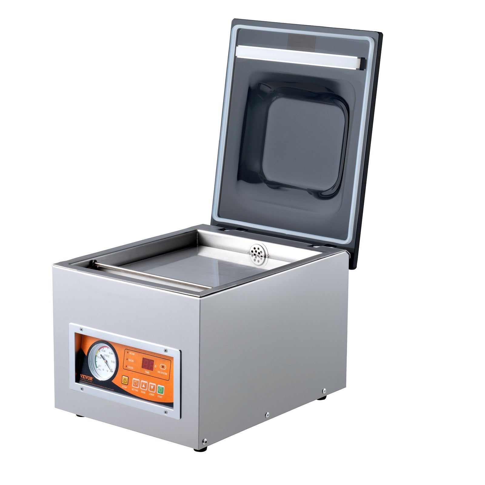 Chamber Vacuum Sealer, 260W Sealing Power, Vacuum Packing Machine for Wet Foods, Meats, Marinades and More, Compact Size with 260 mm Sealing Length, Applied in Home Kitchen and Commercial Use