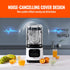 Professional Blender with Shield, Commercial Countertop Blenders, 2L Jar Blender Combo, Stainless Steel 9 Speed & 5 Functions Blender, for Shakes, Smoothies, Peree, and Crush Ice, White