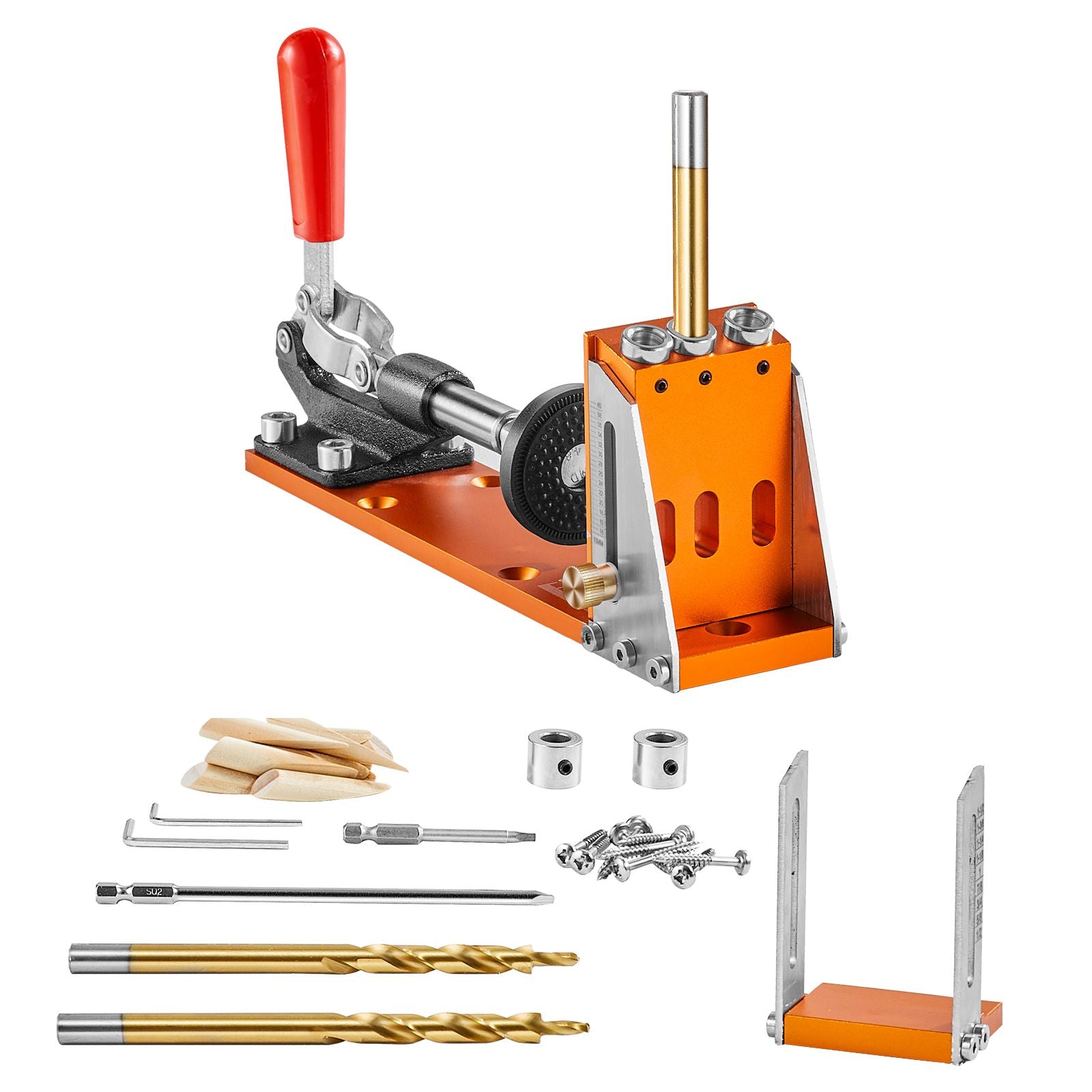30PCS Pocket Hole Jig Kit Adjustable Wood Joinery Drill Guide Set