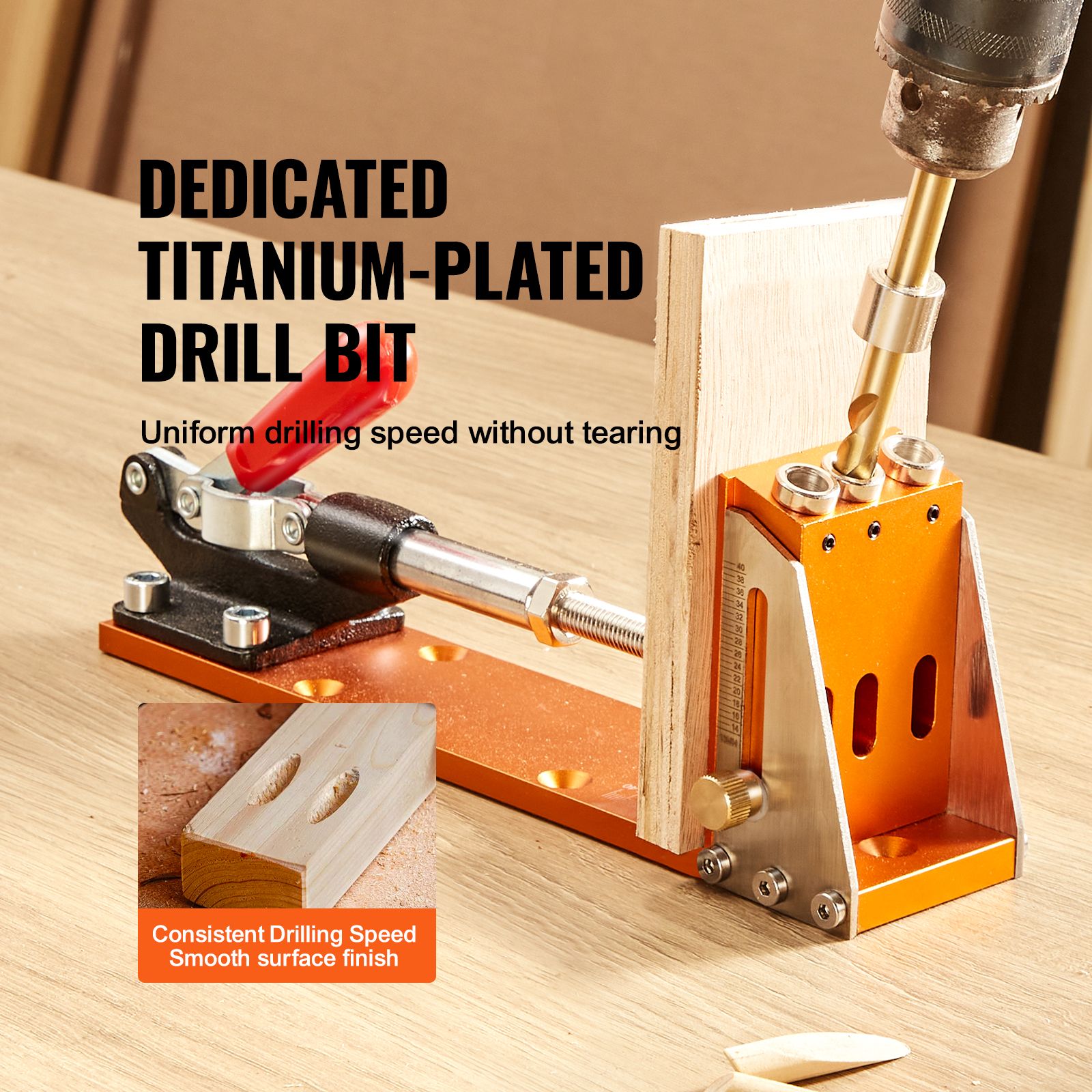 30PCS Pocket Hole Jig Kit Adjustable Wood Joinery Drill Guide Set