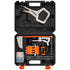 Pocket Hole Jig Kit, 12.7 to 38.1 mm Adjustable, Jig Pocket Hole System with Toolcase, C-Clamp, Step Drill, Hex Wrench, Drill Stop Ring, Square Drive Bit, Reinforced Metal Frame, for Woodworking
