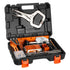 Pocket Hole Jig Kit, 12.7 to 38.1 mm Adjustable, Jig Pocket Hole System with Toolcase, C-Clamp, Step Drill, Hex Wrench, Drill Stop Ring, Square Drive Bit, Reinforced Metal Frame, for Woodworking