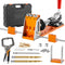 Pocket Hole Jig Kit, 34 Pcs Pocket Hole Jig System with C-clamp, Fixture, Step Drills, Wrenches, Drill Stop Rings, Square Drive Bits, Toolbox, for DIY Carpentry Projects, Adjustable