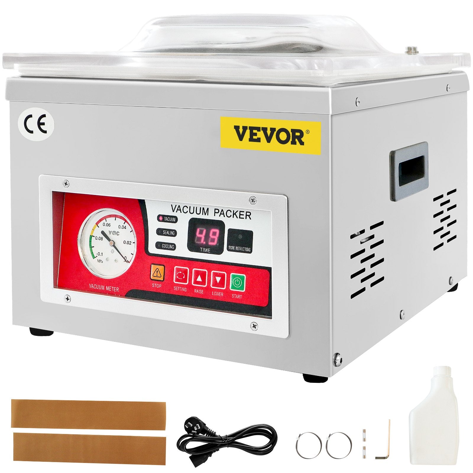 Chamber Vacuum Sealer Vacuum Packaging Machine 6.5 cbm/h Pump Rate 220V