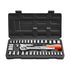 Socket Set, 39 Pieces, 9.5 & 6.4 mm Drive Socket and Ratchet Set, SAE and Metric Size, Mechanic Tool Kit with Ratchet Wrench, Accessories, Storage Case, CR-V Alloy Steel, for Automotive Repair