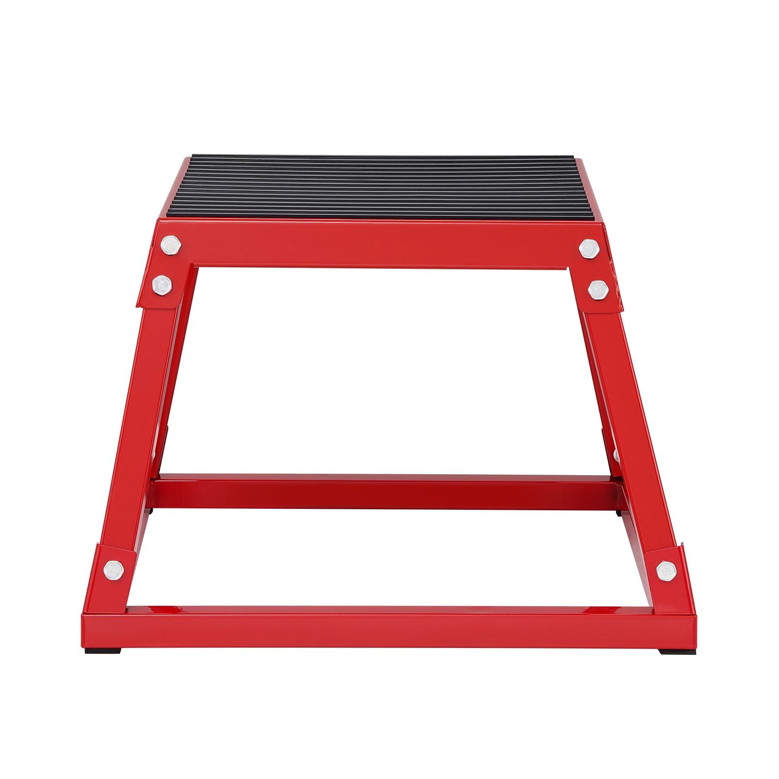 12 Inch Steel Plyometric Jump Box Anti-Slip Fitness Step Platform Red