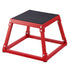 12 Inch Steel Plyometric Jump Box Anti-Slip Fitness Step Platform Red