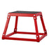12 Inch Steel Plyometric Jump Box Anti-Slip Fitness Step Platform Red
