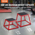 Plyometric Jump Box, 18 Inch Plyo Box, Steel Plyometric Platform and Jumping Agility Box, Anti-Slip Fitness Exercise Step Up Box for Home Gym Training, Conditioning Strength Training, Red