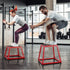 Plyometric Jump Box, 18 Inch Plyo Box, Steel Plyometric Platform and Jumping Agility Box, Anti-Slip Fitness Exercise Step Up Box for Home Gym Training, Conditioning Strength Training, Red