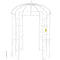 Birdcage Shape Garden Arbor, 9\' High x 6.6\' Wide, Heavy Duty Wrought Iron Arbor, Wedding Arch Trellis for Climbing Vines in Outdoor Garden, Lawn, Backyard, Patio, White