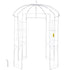 Birdcage Shape Garden Arbor, 9\' High x 6.6\' Wide, Heavy Duty Wrought Iron Arbor, Wedding Arch Trellis for Climbing Vines in Outdoor Garden, Lawn, Backyard, Patio, White