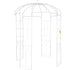 Birdcage Shape Garden Arbor, 9\' High x 6.6\' Wide, Heavy Duty Wrought Iron Arbor, Wedding Arch Trellis for Climbing Vines in Outdoor Garden, Lawn, Backyard, Patio, White