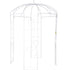 Birdcage Shape Garden Arbor, 9\' High x 6.6\' Wide, Heavy Duty Wrought Iron Arbor, Wedding Arch Trellis for Climbing Vines in Outdoor Garden, Lawn, Backyard, Patio, White