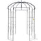 Birdcage Shape Garden Arbor, 9\' High x 6.6\' Wide, Heavy Duty Wrought Iron Arbor, Wedding Arch Trellis for Climbing Vines in Outdoor Garden, Lawn, Backyard, Patio, Black