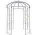 Birdcage Shape Garden Arbor, 9\' High x 6.6\' Wide, Heavy Duty Wrought Iron Arbor, Wedding Arch Trellis for Climbing Vines in Outdoor Garden, Lawn, Backyard, Patio, Black