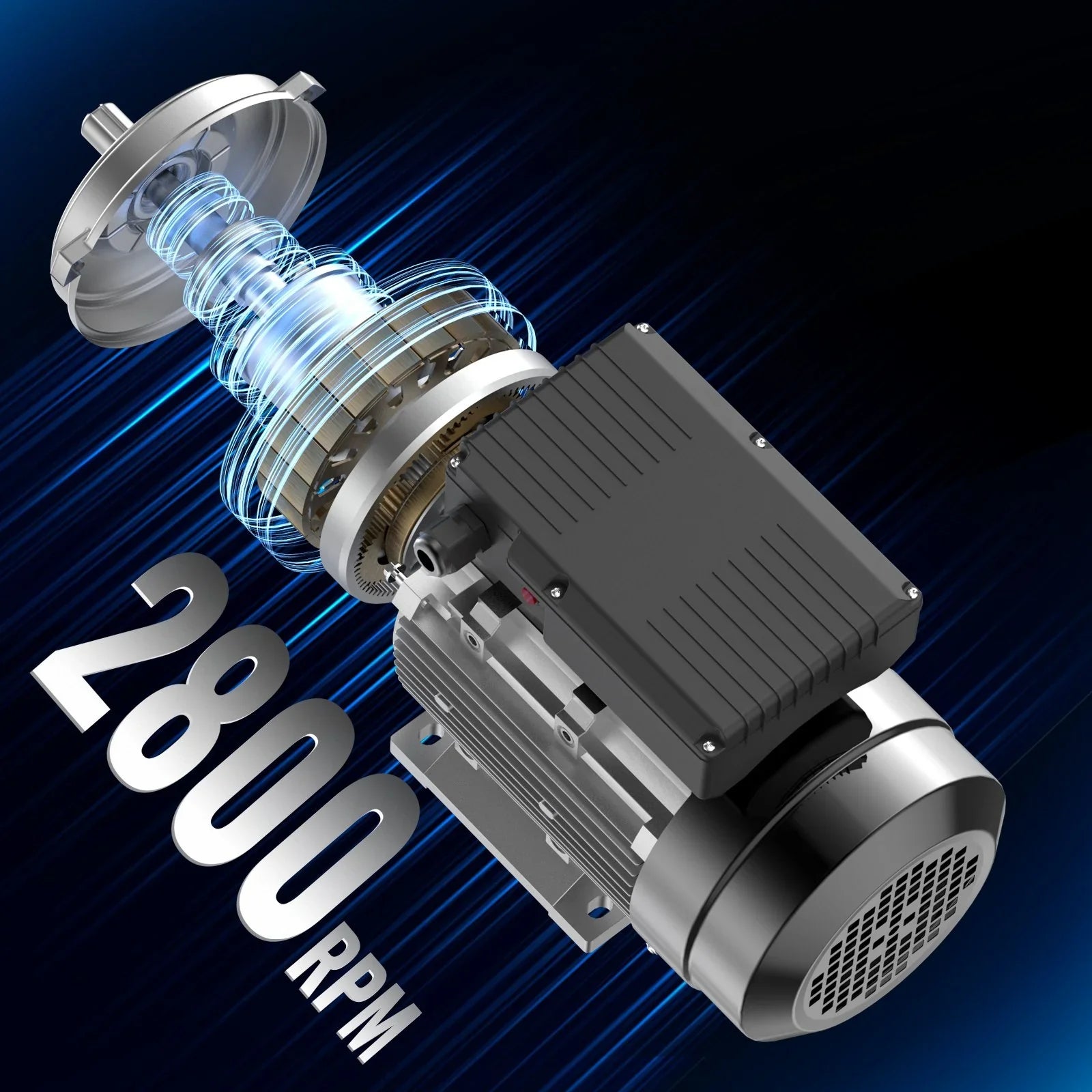 2.2KW Electric Motor 2800 rpm, AC 220~240V 13.8A, 90L, B3 Frame, Air Compressor Motor Single Phase, 24mm Keyed Shaft, CW/CCW Rotation for Agricultural Machinery and General Equipment