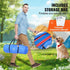 Dog Agility Training Equipment, 4 PCS Set with Adjustable High Hurdles,6 Weave Poles,Jump Ring,Square Pause Box,Whistle,Foldable Bowl, Puppy Obstacle Course Kit for Backyard, Indoor, Outdoor