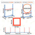 Dog Agility Training Equipment, 4 PCS Set with Adjustable High Hurdles,6 Weave Poles,Jump Ring,Square Pause Box,Whistle,Foldable Bowl, Puppy Obstacle Course Kit for Backyard, Indoor, Outdoor