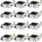12-Pack Solar Driveway Lights, Waterproof LED Deck Lights with Screws, White