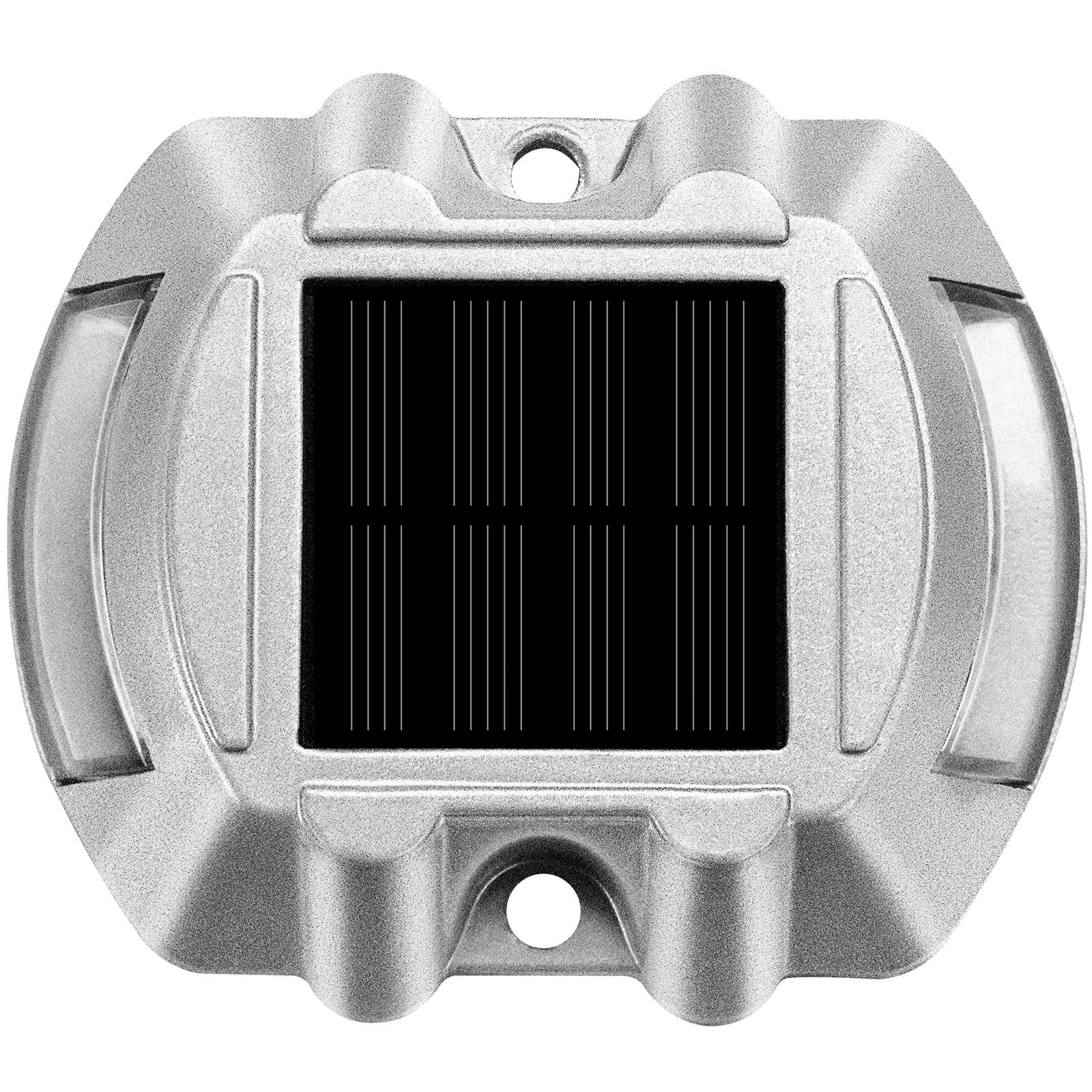 Driveway Lights 12-Pack Solar Driveway Lights Bright White with Screws Solar Deck Lights Outdoor Waterproof Wireless Dock Lights 6 LEDs for Path Warning Garden Walkway Sidewalk Steps