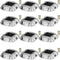 Driveway Lights 12-Pack Solar Driveway Lights Bright White with Screws Solar Deck Lights Outdoor Waterproof Wireless Dock Lights 6 LEDs for Path Warning Garden Walkway Sidewalk Steps
