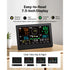 7-in-1 Wireless Weather Station Solar Sensor 7.5" Display Rain Wind Temp