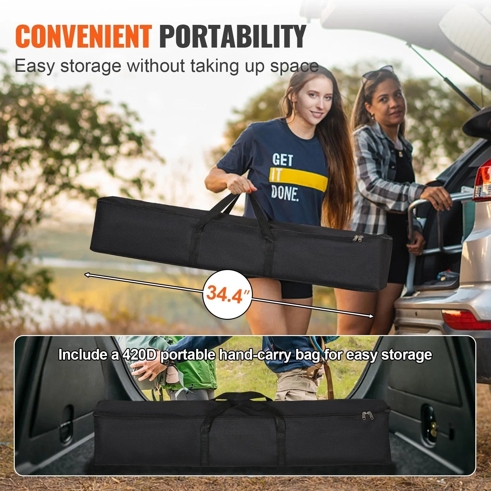 Projector Screen with Stand, 150 inch 16:9 4K 1080 HD Outdoor Movie Screen with Stand, Wrinkle-Free Projection Screen with Tripods and Carry Bag, for Home Theater Cinema Backyard Movie Night