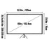 Tripod Projector Screen with Stand 60 inch 16:9 4K HD Projection Screen Stand Wrinkle-Free Height Adjustable Portable Screen for Projector Indoor & Outdoor for Movie, Home Cinema, Gaming, Office