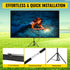 Tripod Projector Screen with Stand 70 inch 16:9 4K HD Projection Screen Stand Wrinkle-Free Height Adjustable Portable Screen for Projector Indoor & Outdoor for Movie, Home Cinema, Gaming, Office